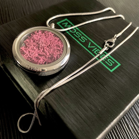 Pink Locket Necklace Chain Silver Stainless Steel 316L - Picture 6 of 6